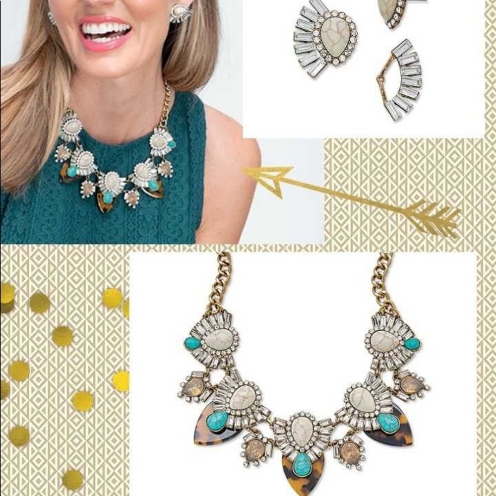 2pc Set Premier Designs Necklace & Earrings